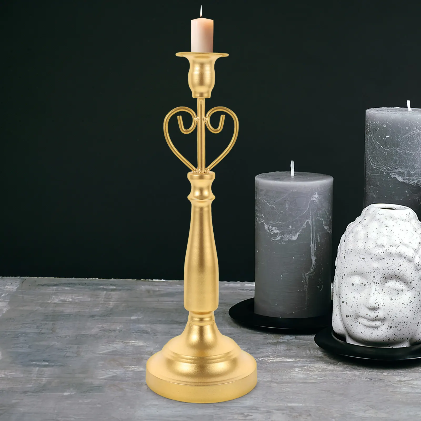 

Винтажный металлический подсвечник-держатель для конических свечей, элегантный декоративный настольный держатель для ресторана, бара, фермерского дома