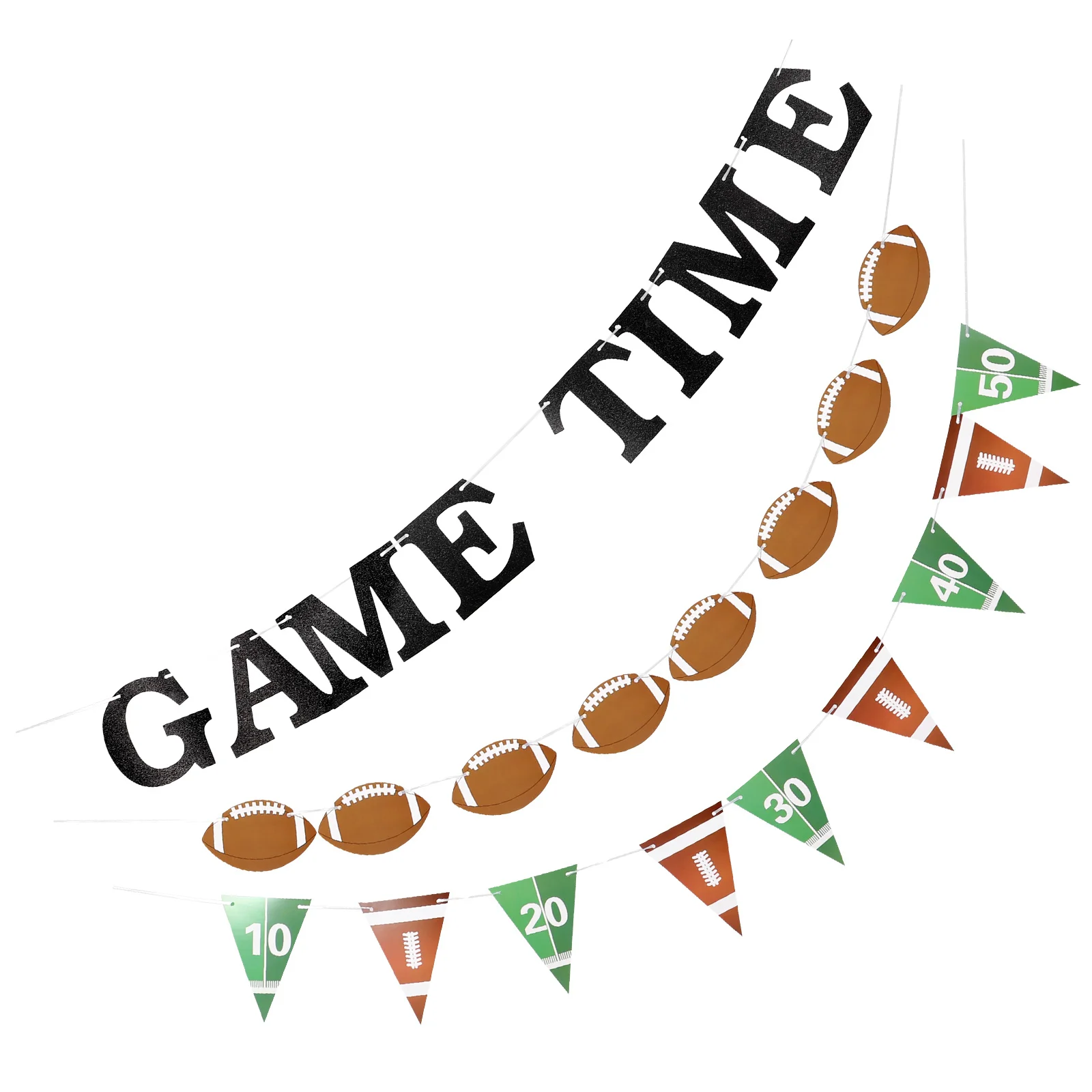 

3Sets Football Themed Party Decorations Banner Wall Hanging for Birthday Events Party Decorations Football Banner