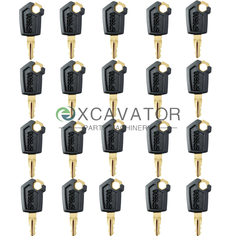 20 Pcs Iron Key for Heavy Equipment Ignition Loader Dozer Digger Key 5P8500