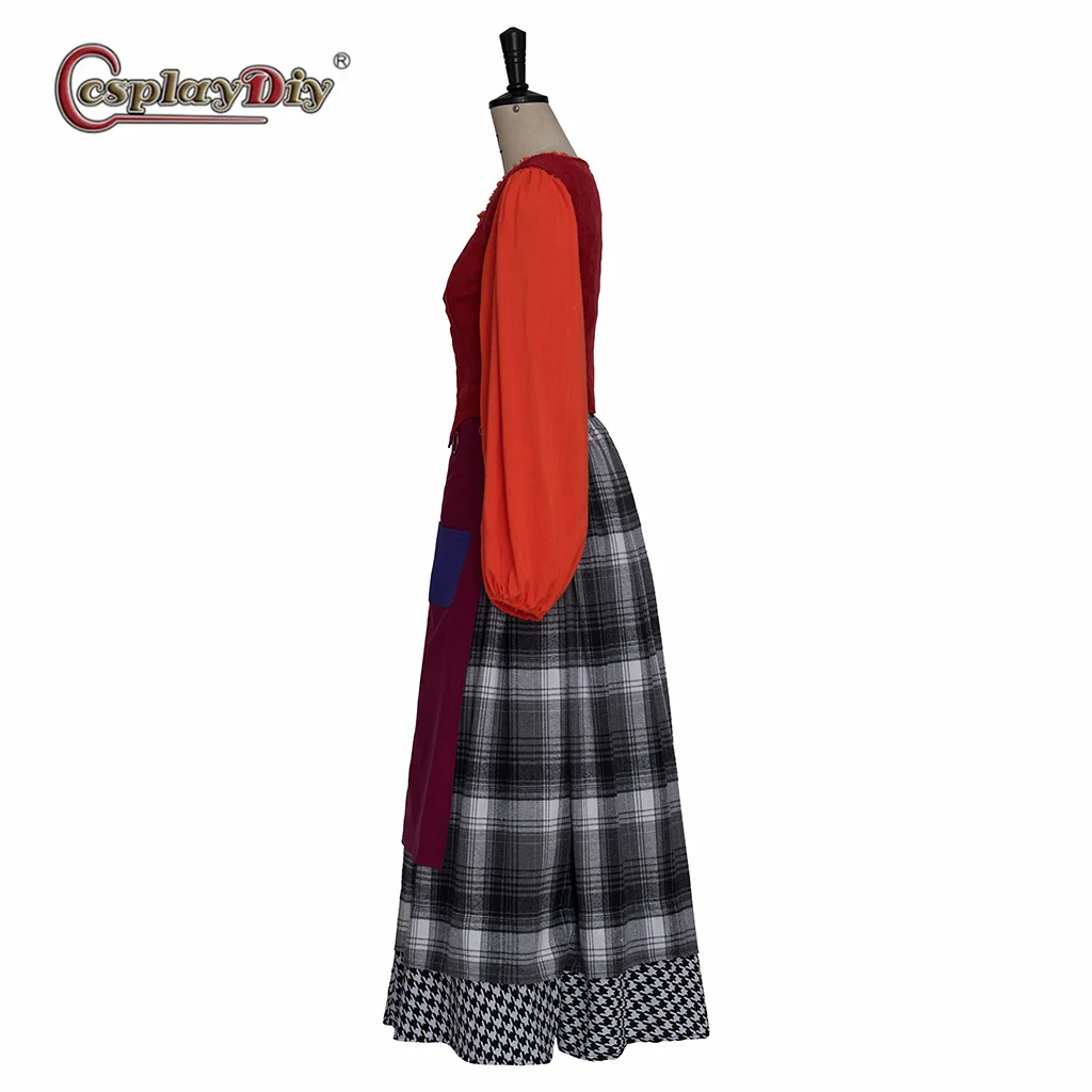 

Movie Hocus Cosplay Pocus Mary Sanderson Costume Woman's Vest Dress Halloween Cos Show Theater Witch Outfit