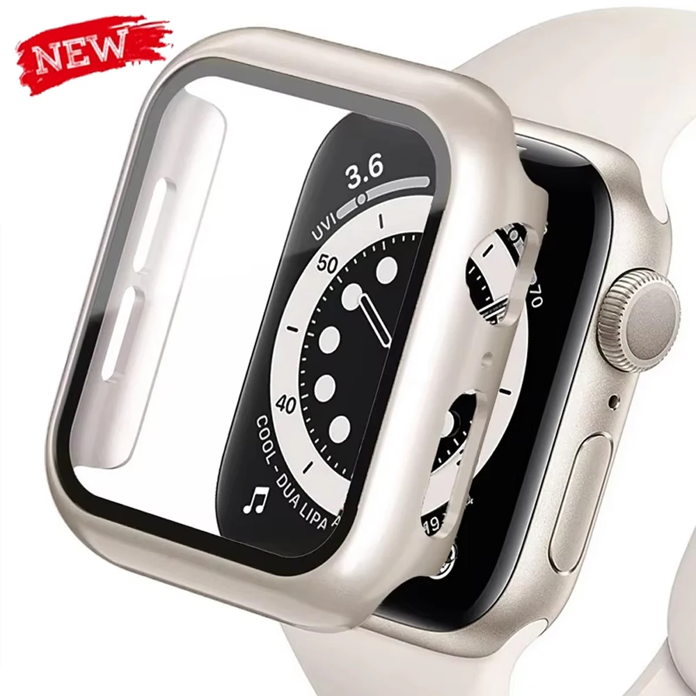 Uhrenschutz für Apple Watch 11 10 Hülle 46mm 42mm 9 8 7 45mm 41mm Stoßfänger Glasdisplayschutz für iWatch SE3 6 44mm 40mm Cover