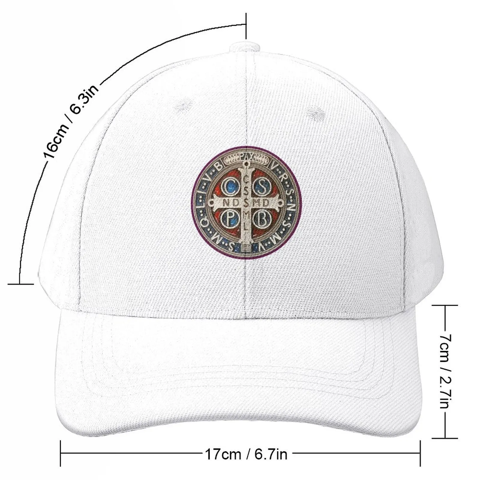 A Medalha de São Bento Boné de Beisebol St Benedictmedal, Boné de pesca de luxo, Cosplay Golf Cap para homens e mulheres