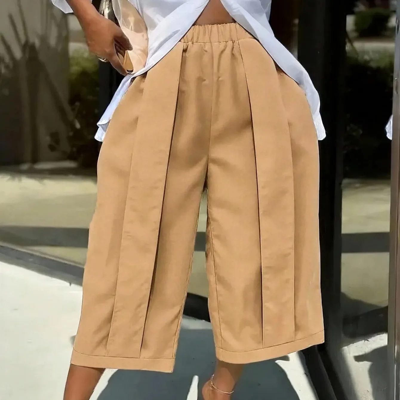 Cargo Pant Women Wide Leg Long Pants High Waist Straight Trousers Y2k Streetwear Elegant Splice Work Casual Loose Summer 2026 view 2