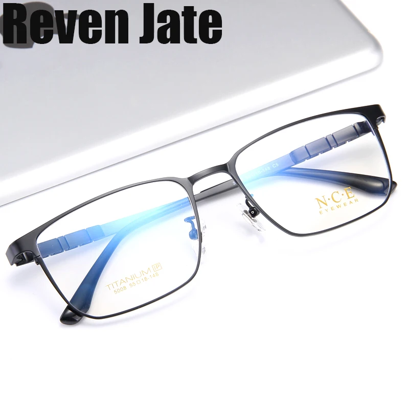 

Reven Jate 5008 Optical Glasses Pure Titanium Frame Prescription Eyeglasses Rx Men or Women Glasses for Male Female Eyewear