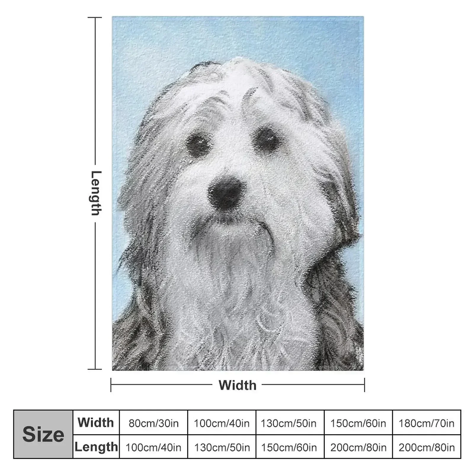 Lowchen Painting - Cute Original Dog Art Throw Blanket Kid'S Quilt Loose Sleeping Bag Heavy for winter Blankets