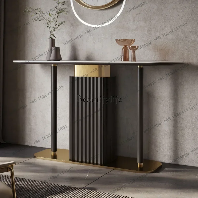 LD Light Luxury Xuanguantai Rock Slab Aisle Cabinet Art Modern Simple Entrance Entrance Table