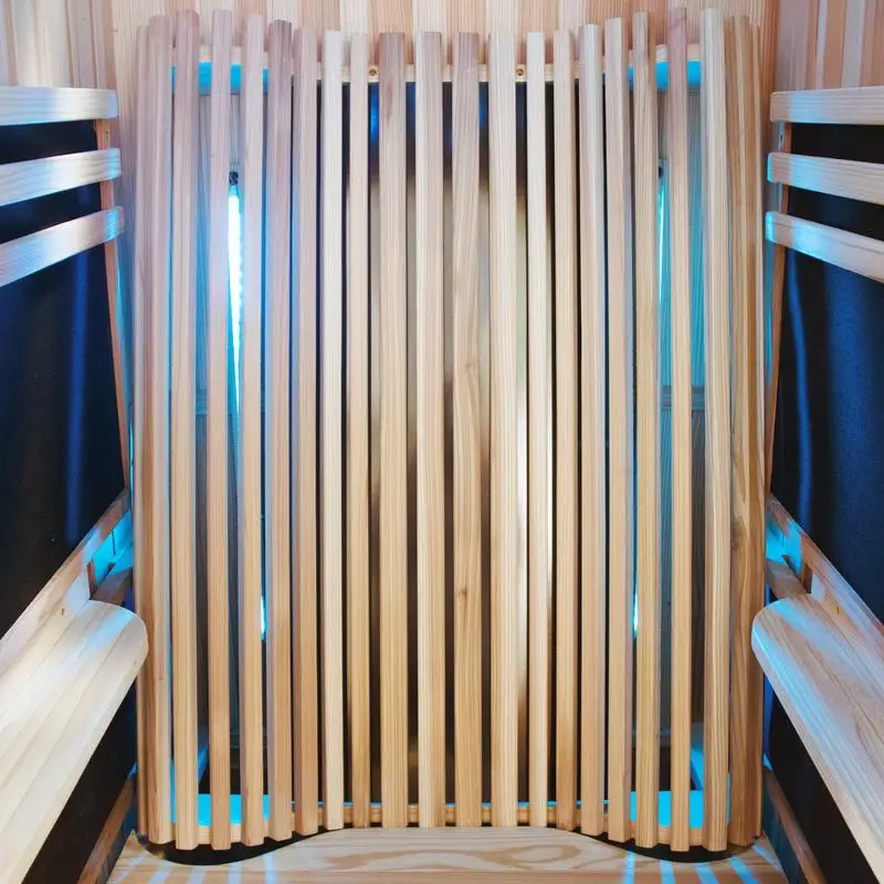 S-Shape Natural Wood Sauna Backrest Chair, Non-Toxic Sauna Bench Accessories