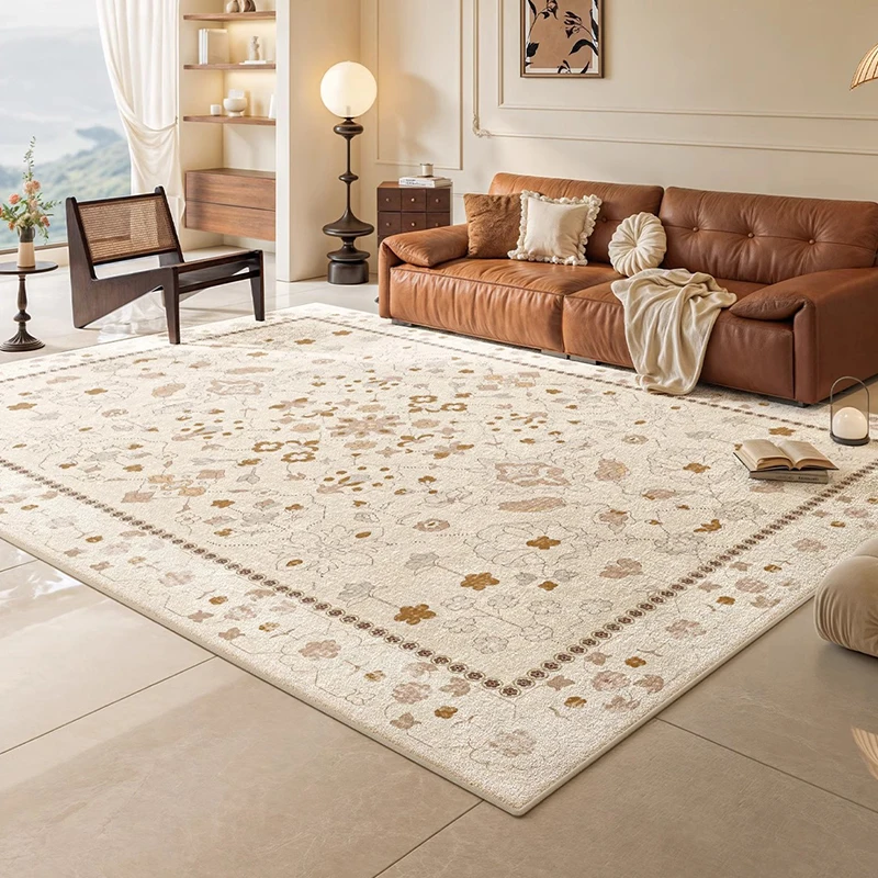 

Livingroom Carpet Cream Style Soft Thick Home Area Floor Rug for Study Cloakroom Mat Warm Plush Carpets for Bedside Rug Mats