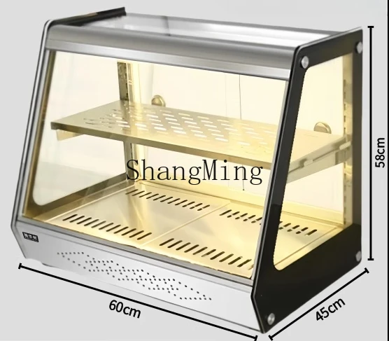 حاضنة الدجاج المقلي الزجاجي لسطح المكتب التجارية ZYY، خزانة عرض صغيرة لتسخين الطعام بدرجة حرارة ثابتة