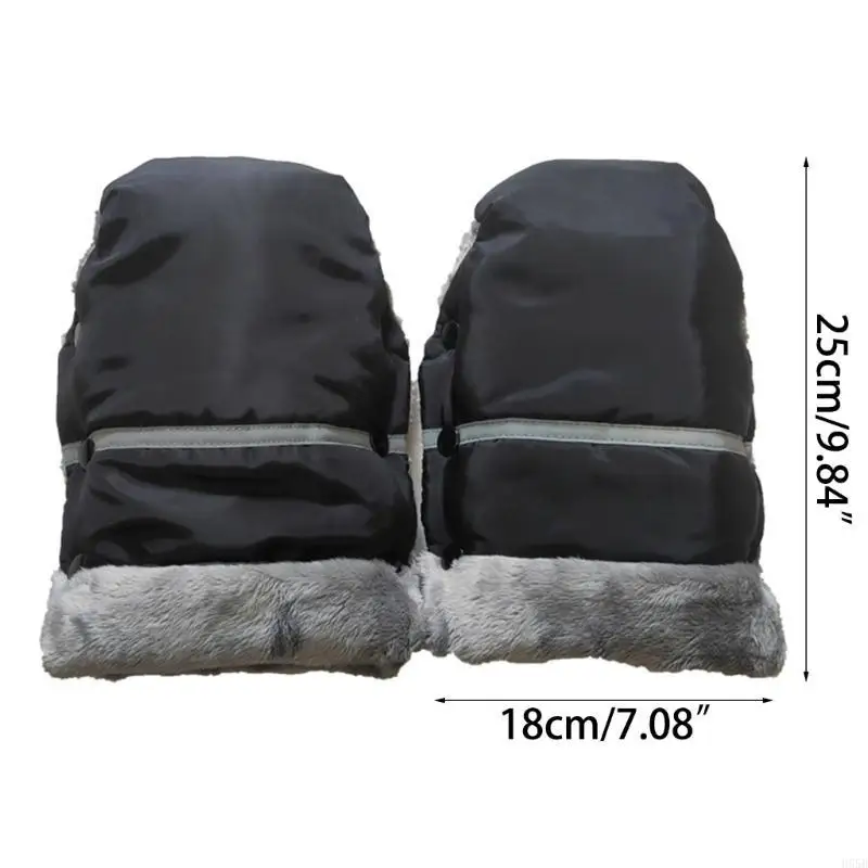 H55B ユニバーサル暖かいミトンベビーカーハンドマフ不凍液ハンドウォーマーベビーカー Accs