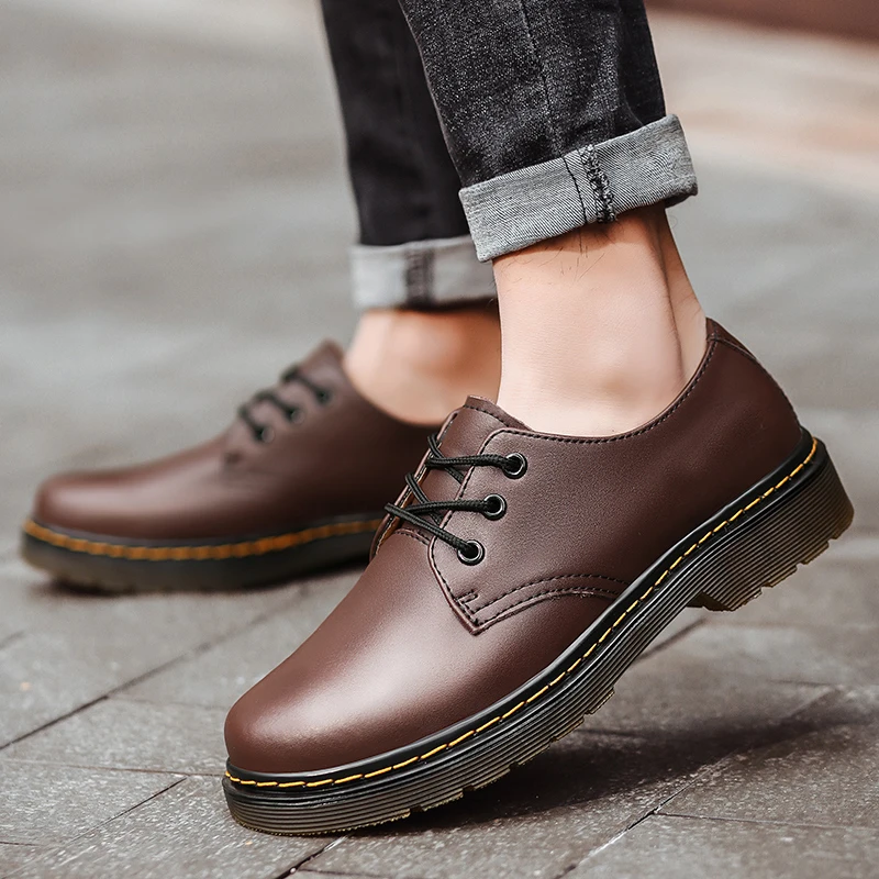 Scarpe da lavoro all'aperto di marca di lusso fondo spesso scarpe Oxford versatili scarpe antinfortunistiche stringate suola di manzo Comfort suola morbida Casual