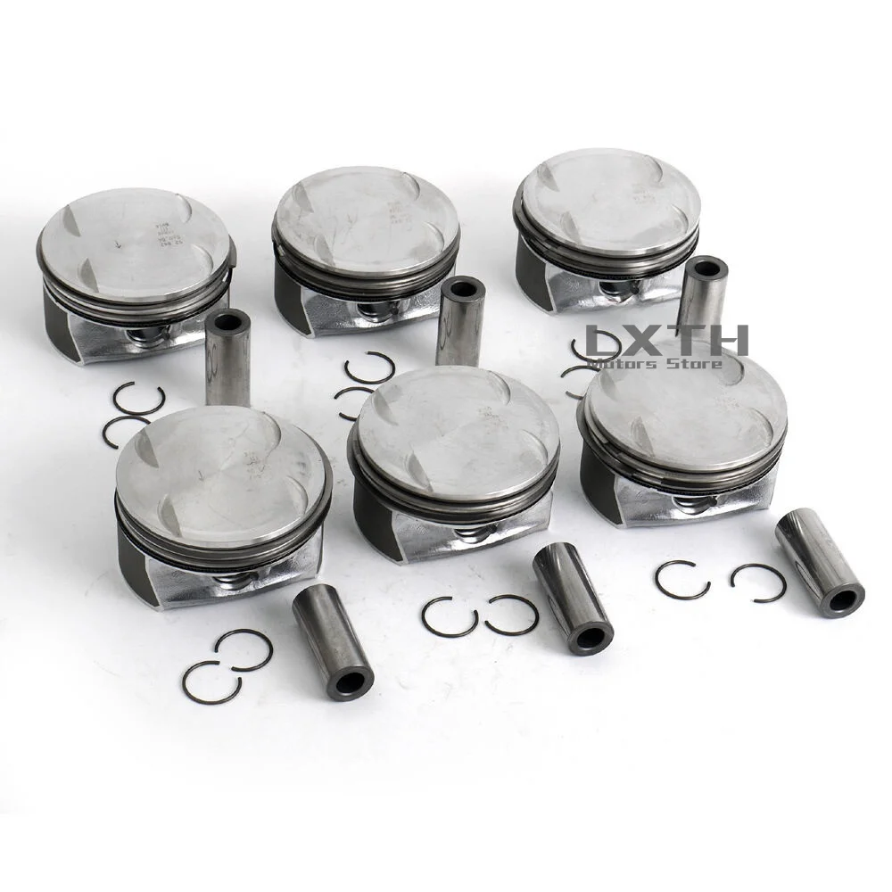 6x Piston & Ring 92.9mm Φ22mm A2720304317 A2720302217 A2720309717 For Mercedes-Benz CLK350 C350 E350 GLK350 3.5 M272