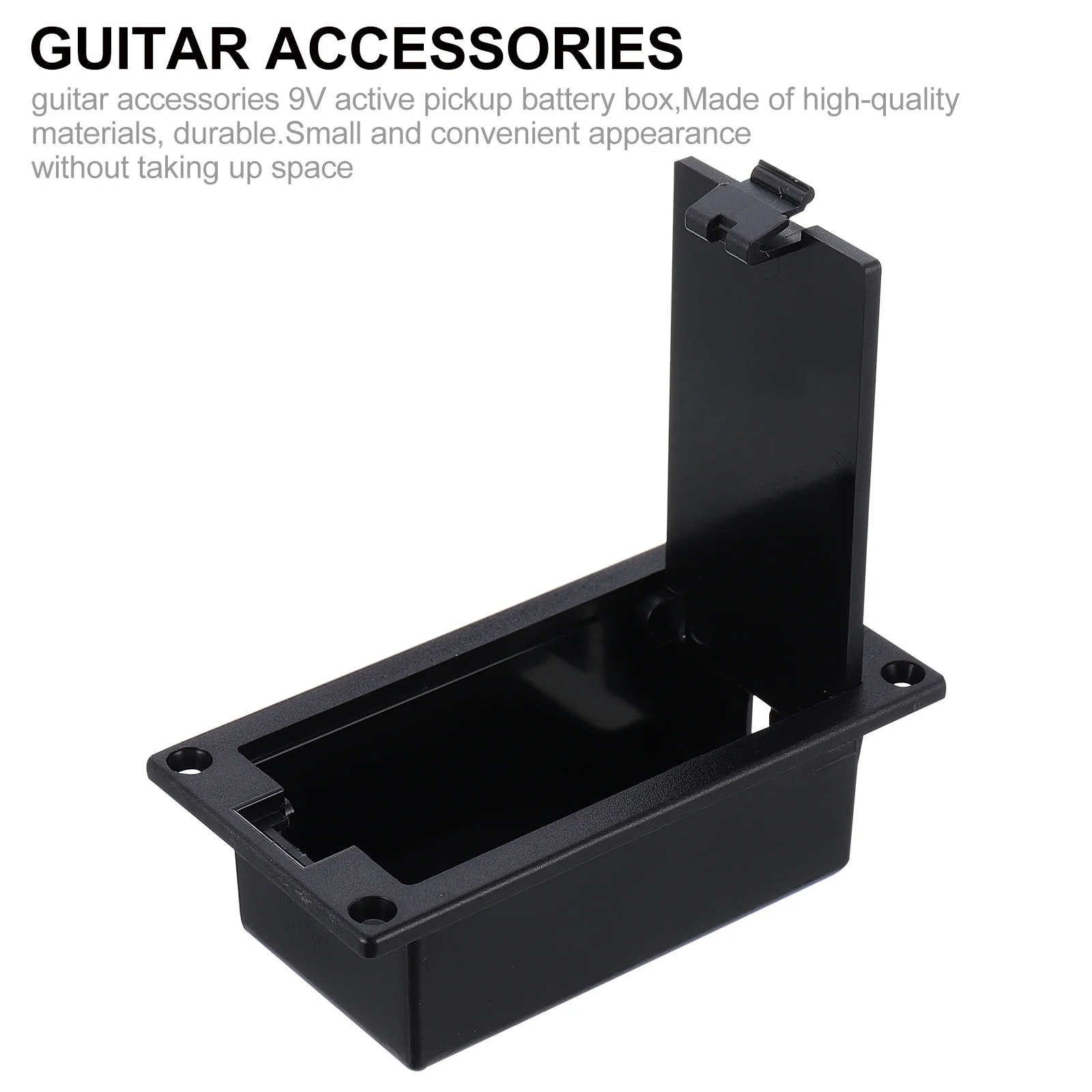 

2Pcs Guitar Pickup Box Durable Active Bass Pickup Compartment 9V Holder Flat Install Easy Replace