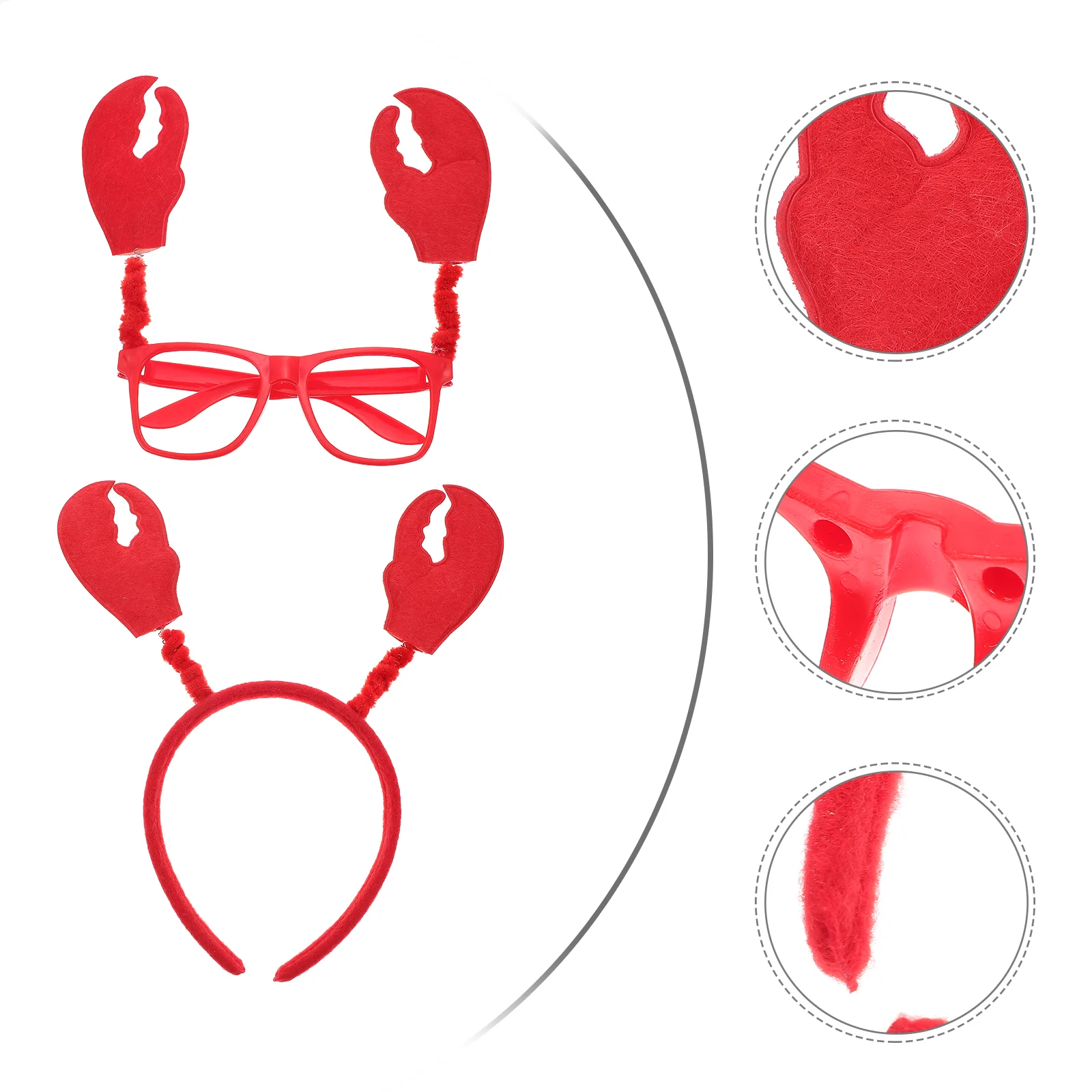 

Crab Headband Glasses Party Kids Eyeglass Decor Prop Decorate Cloth Hairband Child Eyeglasses