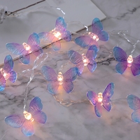1.5M 10LED Butterfly Strings Garland Girls Butterfly Brithday Party Wedding Home Decorations Kids Christmas Gift Fairy Light