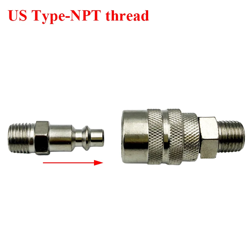 Picture 4: US type SM PM Quick Release Coupler NPT1/4 Male Thread Pneumatic Fitting Connector for Air Compressor Accessories