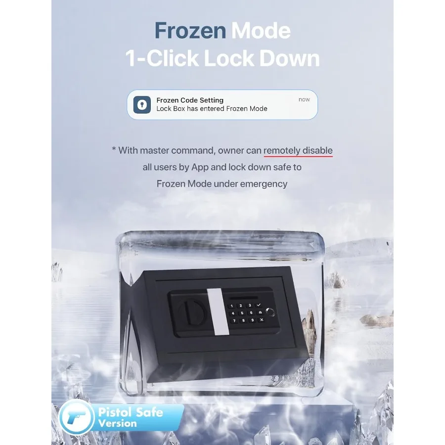 FORFEND Smart Home Safe with WiFi Connectivity and App Control for Secure Storage in Residential Homes Features Voice Command A