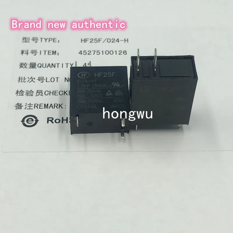 100% Original New 1PCS/ HF25F-024-H  DC24V relay 20A 3pins