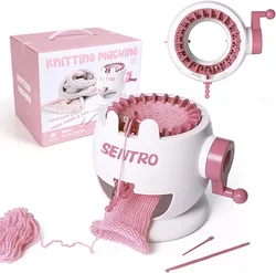 22 Needles Smart Knitting Machine, Knitting Board Rotating Double Knit Loom Machine for Adults or Kids, Knitting Round Loom Kit