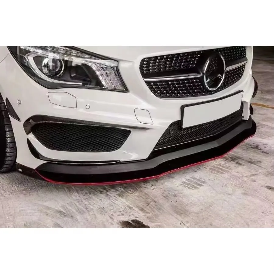 

For Mercedes Benz CLA Class W117 AMG CLA45 CLA260 Carbon Fiber Front lip Car Front Bumper Front lip Diffuser Front Chin Spoiler