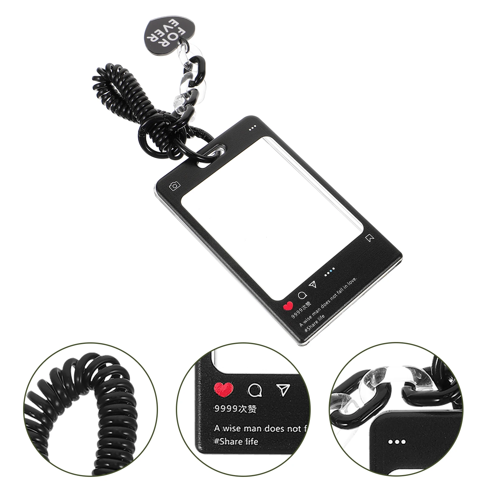 1세트 아크릴 ID 배지 홀더 투명 버스 카드 보관 슬리브 이름표 보호기 직장 학생 키체인 버클 클리어 커버