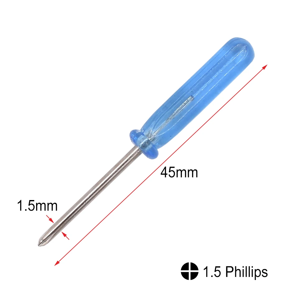 

Blue 45mm Mini 1.5 Phillips 2.0 Phillips Slotted 0.6 Y 0.8 Pentalobe Screwdriver Screw Driver Key Electronic mainte 10000pcs/lot