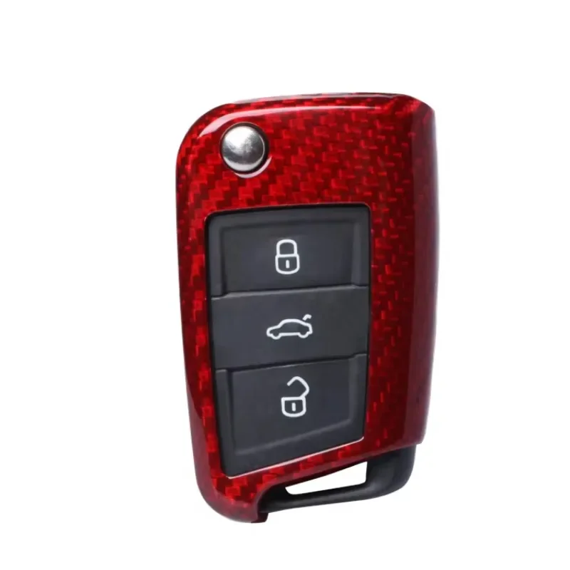 Carbon fiber car key bag accessories remote control key bag ring cover