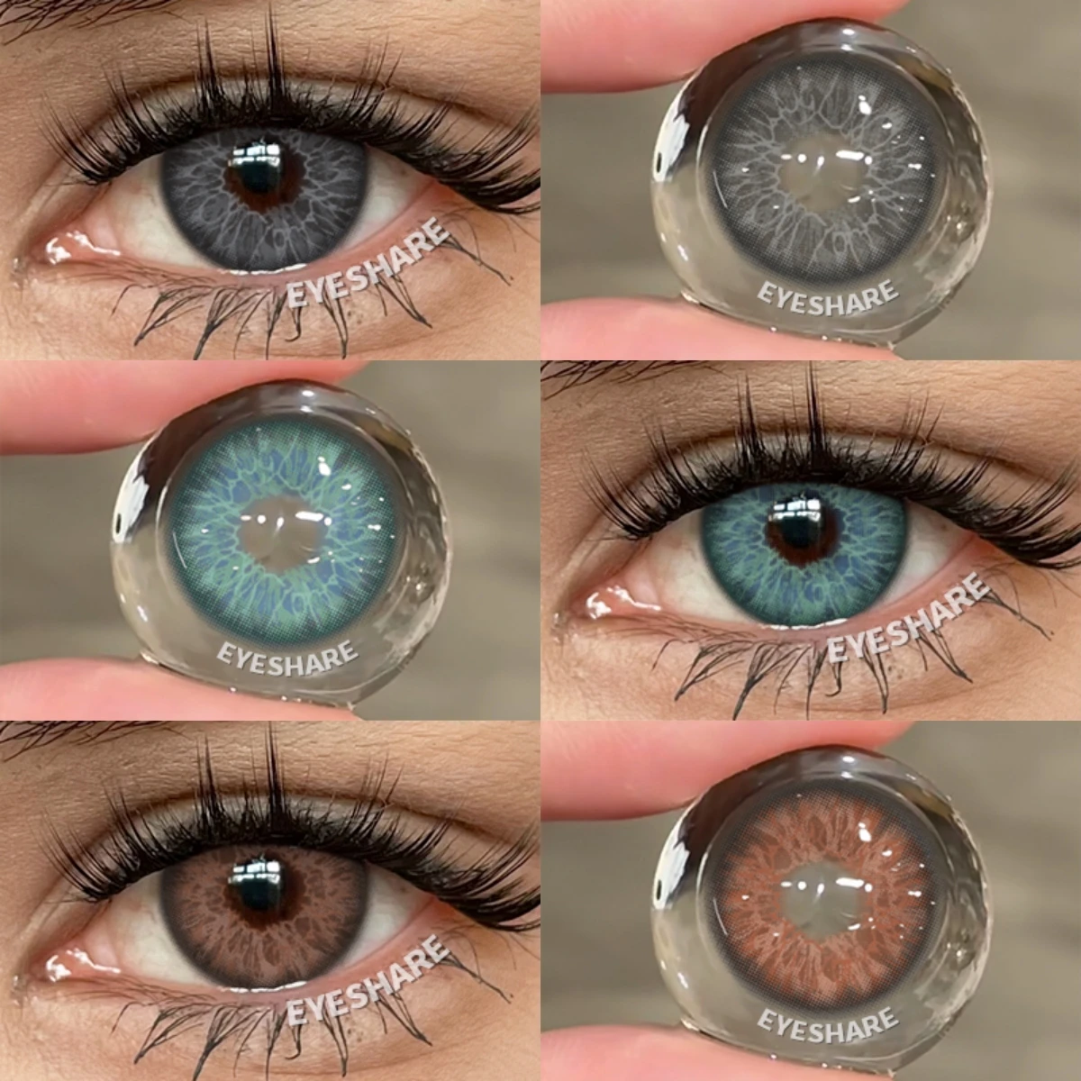 EYESHARE Neue farbige Kontaktlinse für Augen, modisch, blau, Schönheit, Schüler, graue Augenlinsen, braune Augen, kontaktgrüne Augenlinse, 6 Monate