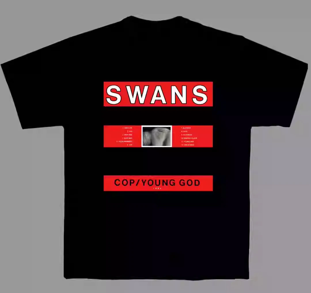 البجعات الأمريكية الشرير الفرقة قصيرة الأكمام المتخصصة الأمريكية عارضة القطن المطبوعة تي شيرت جودة عالية الساخن بيع فضفاضة قصيرة الأكمام