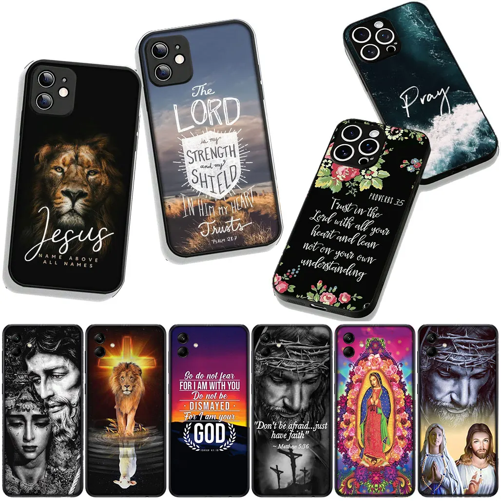 Чехол «Иисус Христос» «Христиан» для Samsung Galaxy A36 A17 A26 A07 A35 A54 S8 S9 S20 S21 FE S10 Plus A53 A13 A33 A34