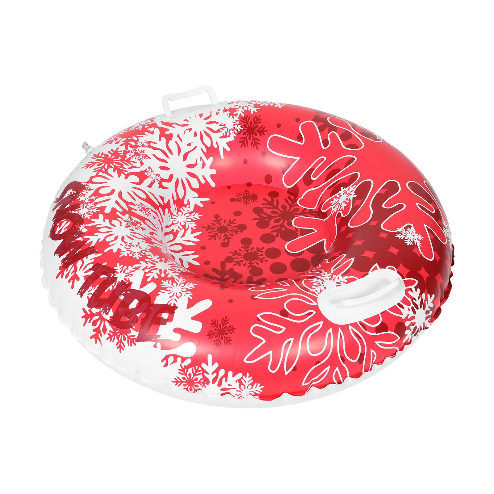 

PVC Inflatable Snow Tube Heavy Duty Round Snow Sled Handles Outdoor Winter Sports Sledding Fun Portable Inflatable Tube for Kids