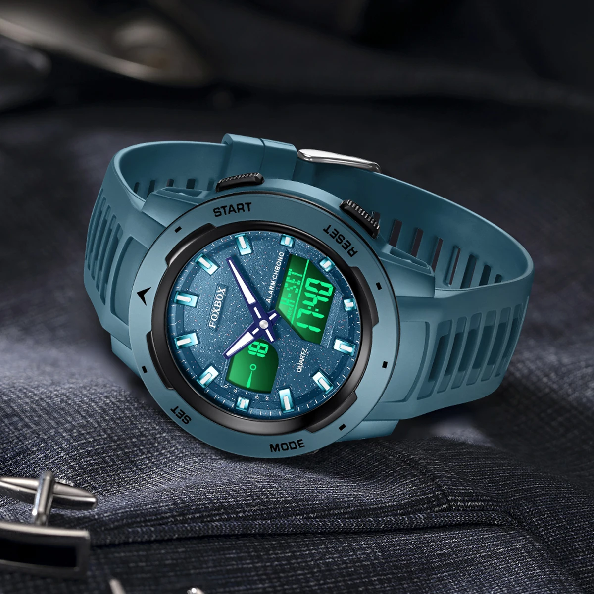 FOXBOX New Men LED Digital Watches Luminous Fashion Sport Waterproof Watches For Man Date Army Military Clock Relogio Masculino - view 6
