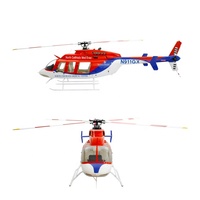Rc helicopter 700 size Bell407 Red/Blue/White SM2.0 KIT Version RC Helicopter Fuselage
