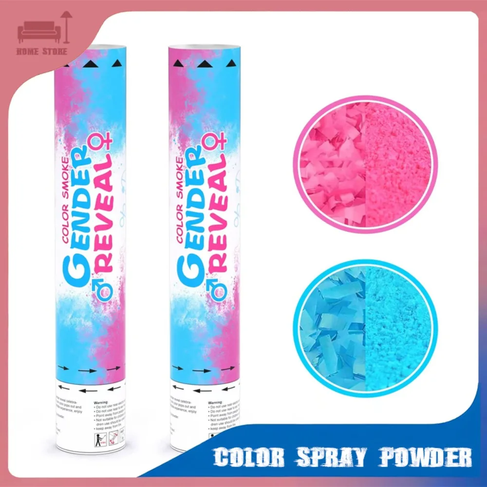 

1/3/5pcs Pink Blue No Harm Powder Handheld Salute Cannon Festivel Decor Prop Gender Reveal Color Spray Birthday Wedding Supplies