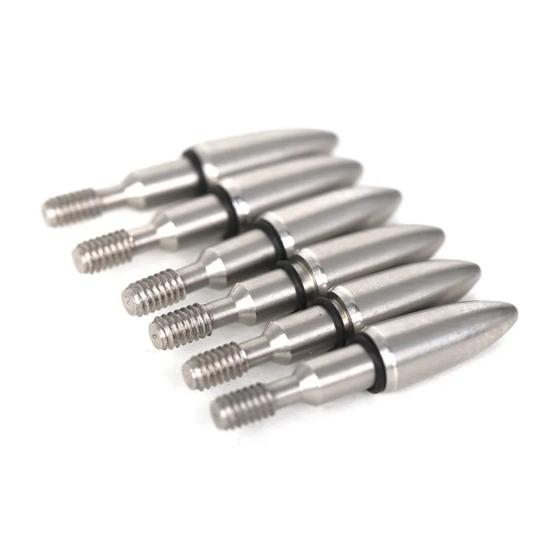 Archery Broadheads Field Points Practice Arrowhead Tips, Sharp Head Round Head, 6PCs, 100 Grain, 125 Grain, 8-32