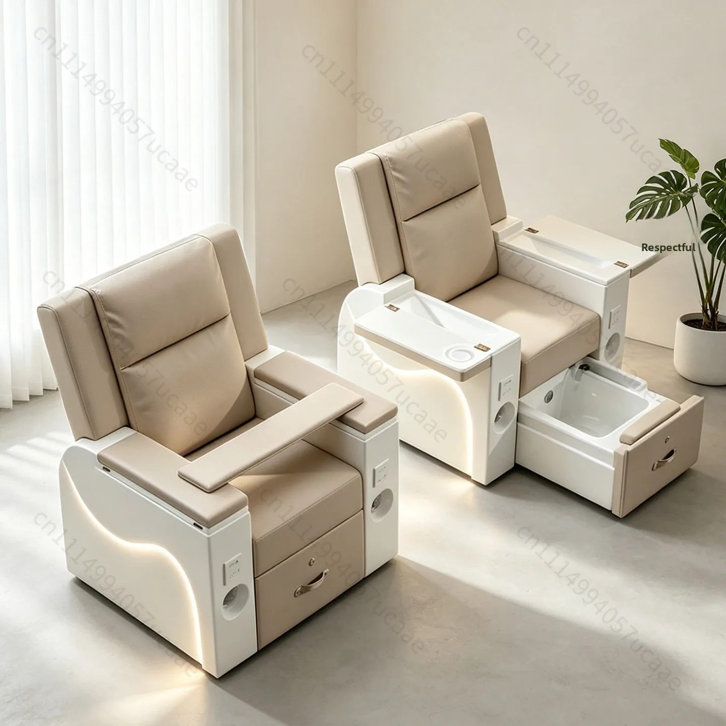 Electric Multifunctional Nail Salon Manicure Eyelash-Extension Foot Care Recliner Pedicure Chair Whirlpool Foot Massage Bath