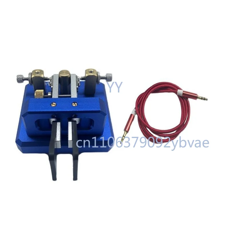 New Automatic Dual-Paddle Telegraph Key for Amateur Radio Communication Blue