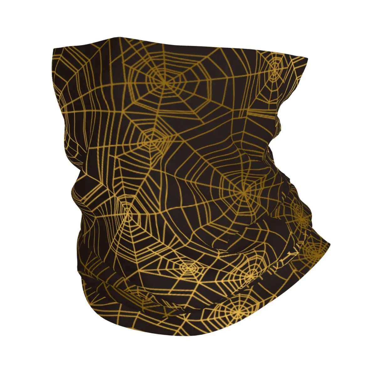 Spider Webs Animal Bandana Neck Gaiter Printed Gold Balaclavas Face Mask Scarf Multifunctional Headband Outdoor Sports for Men