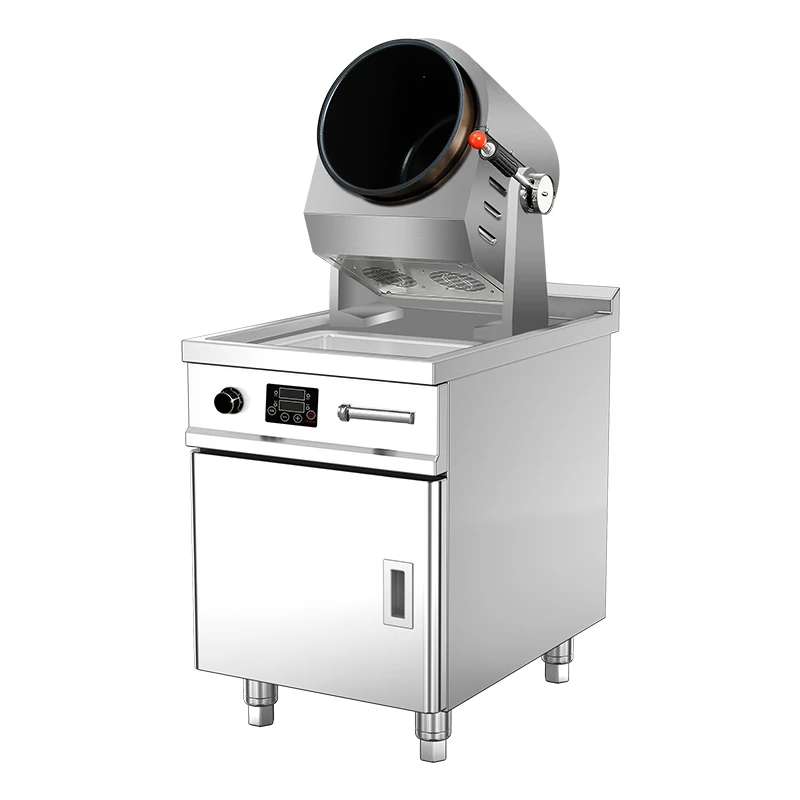 Automatic cooking machine electromagnetism 3500w 5000w stir fry electric automat food pot single bucket noodle wok induction