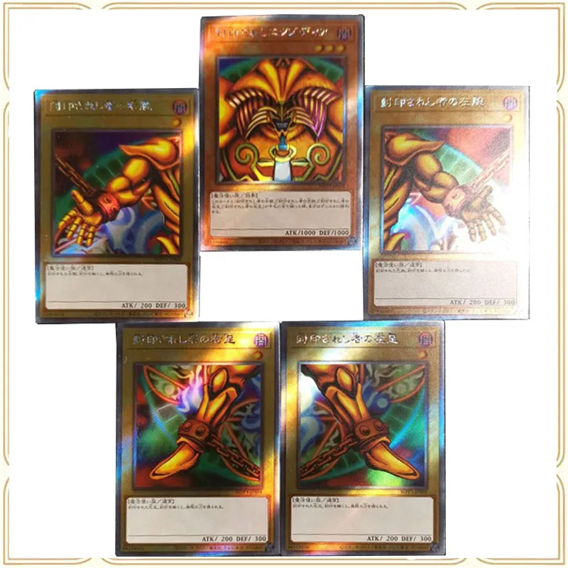 

Anime Yu-Gi-Oh DIY ACG Holographic Flash Card Seal Exodia Game Boy Toy Collectible Card Christmas Birthday Present