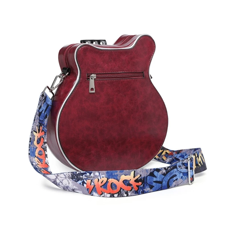 Guitar Shoulder Bags Creative Crossbody Bag PU Leather Bag for Girls Women