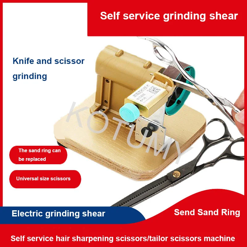 Portable Self Grinding Tailor Scissors, Hair Clippers Machine, Flat Tailor Sewing Sharpener, Ferramentas de moagem