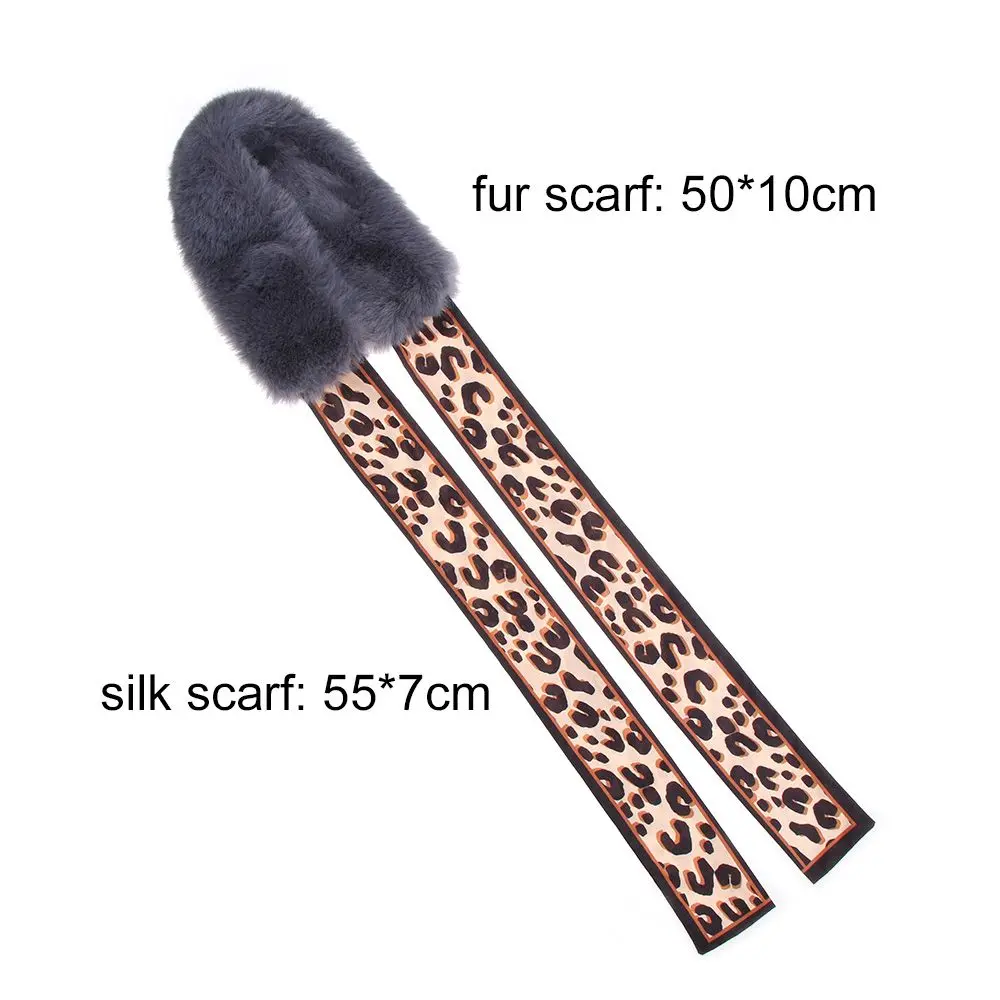 Women Winter Soft Scarf Warm Thicken Fluffy Faux Fur Collar Long Narrow Knitted Skinny Scarf Neckerchief Neck Keep Warm Fashion