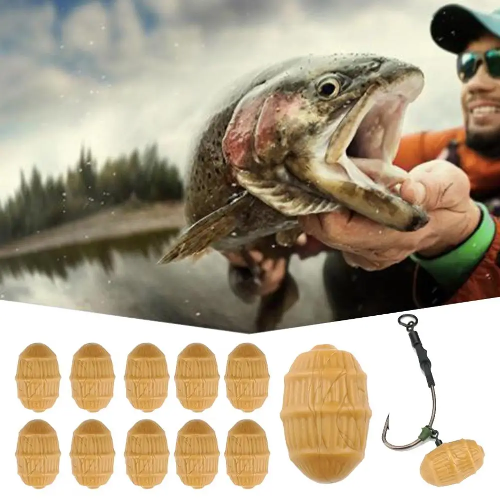 Hirisi 10 قطعة المكسرات النمر الكارب الصيد السحر لينة العائمة النمر الجوز الطعوم الكارب الصيد الطعم الاصطناعي السحر الكارب الصيد أداة