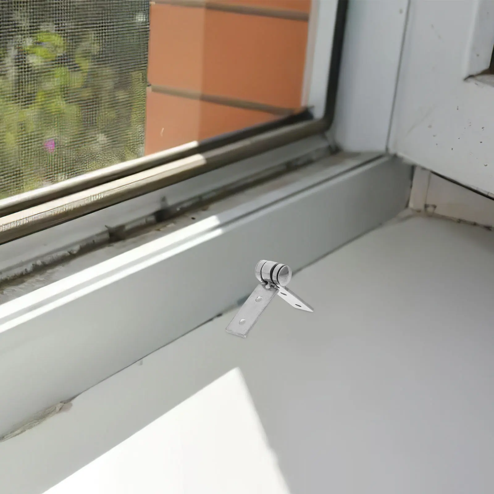 

1 Set 4-Hole Frameless Folding Hinge Stainless Steel Durable Hinge For Glass Windows Easy Install Home Accessory Fold Window