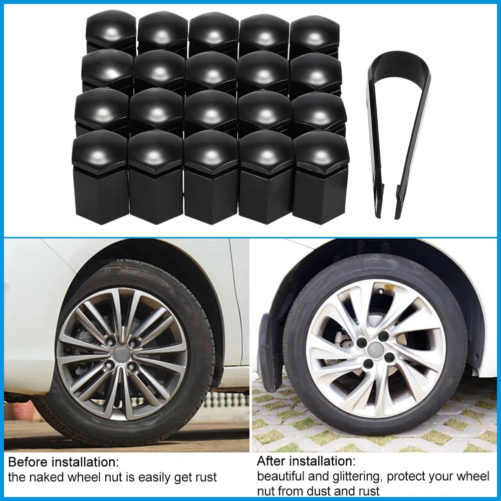 أغطية صامولة بلاستيكية لعجلة السيارة ، أغطية لسيارات vauhall ، تحمي رؤوس البراغي من الغبار ، مجموعة من 20 أو 17 أو #6