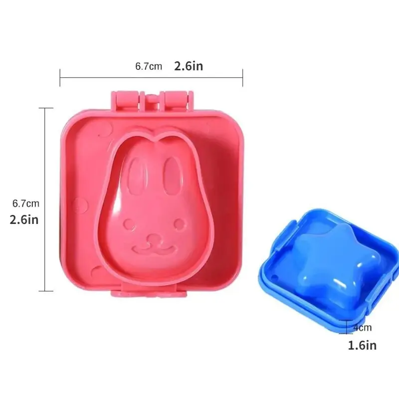 Boiled Egg Mold, 3D Cartoon Plastic Egg Shaper, Bento Maker, Boiled Egg Cooker, Boiled Egg Mould, For Lunch Box Filling