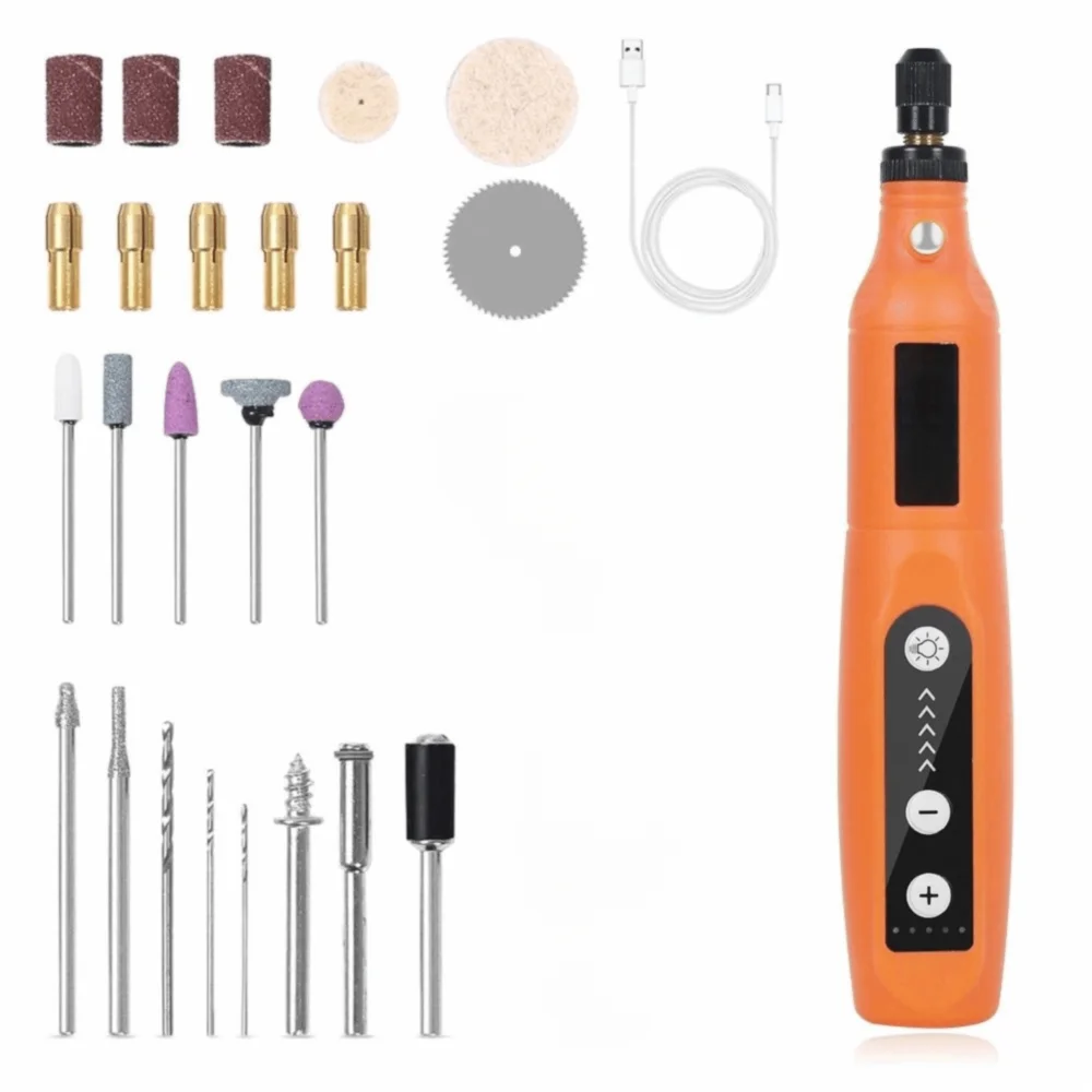 

Cordless Mini Wireless Drill Digital Display 5-Speed Adjustable Mini Rotary Tool Handheld 3.7V Power