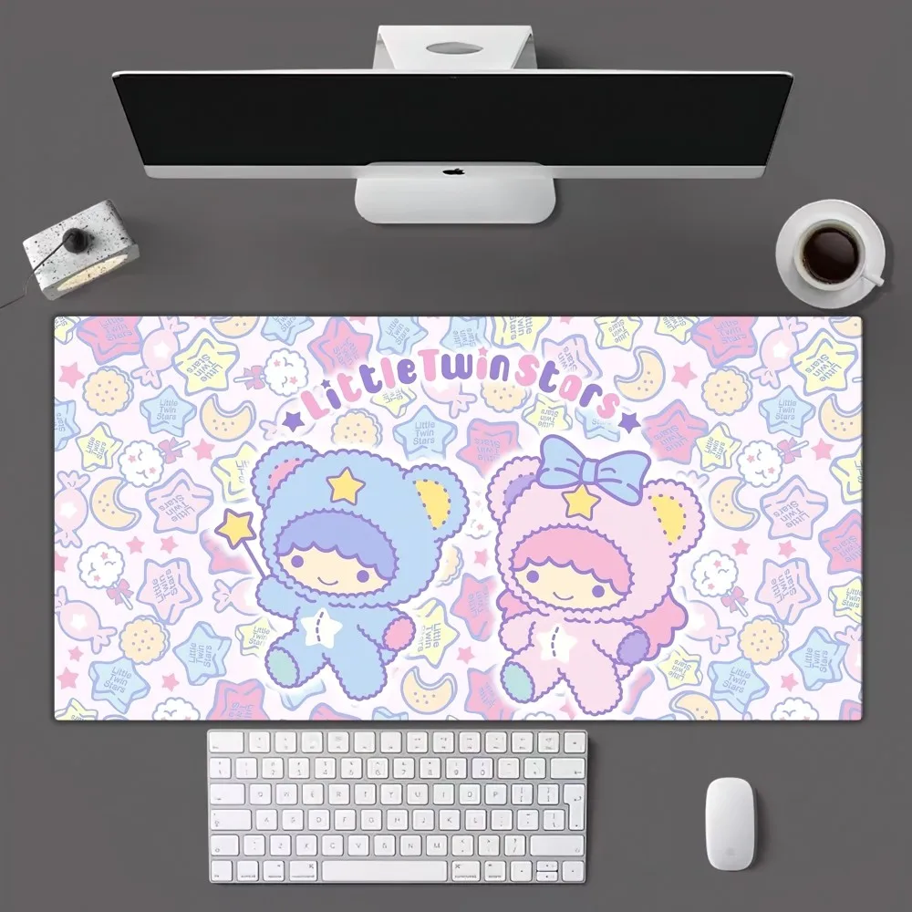 MINISO Sanrio Little twin stars Mousepad Mousepad Gamer Mouse Pad Size For Office Long Table Mat