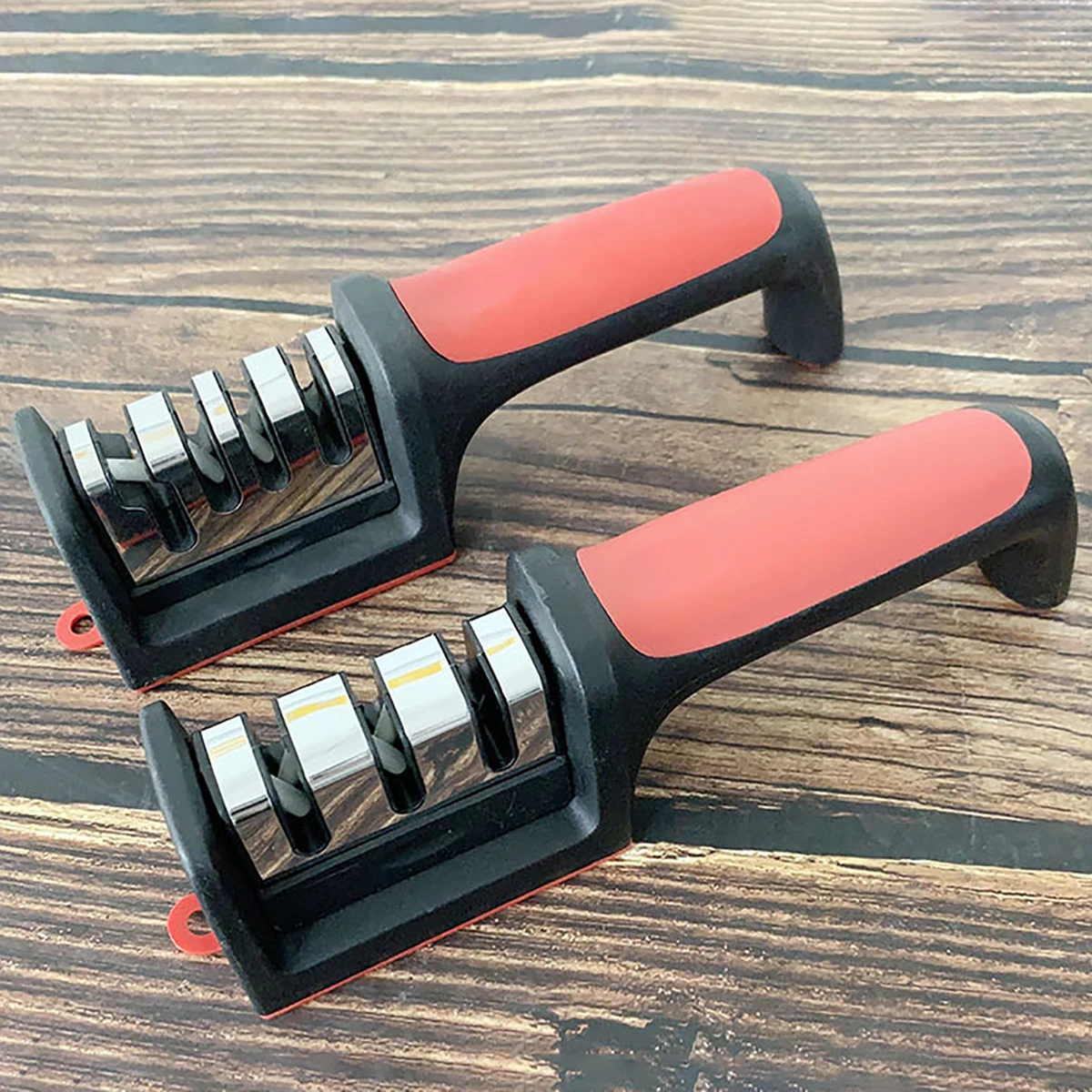 Professional Knife Sharpener Knives Messer Handheld Multi-function 3/4 Stages Type Quick Sharpening Tool With Non-slip Base